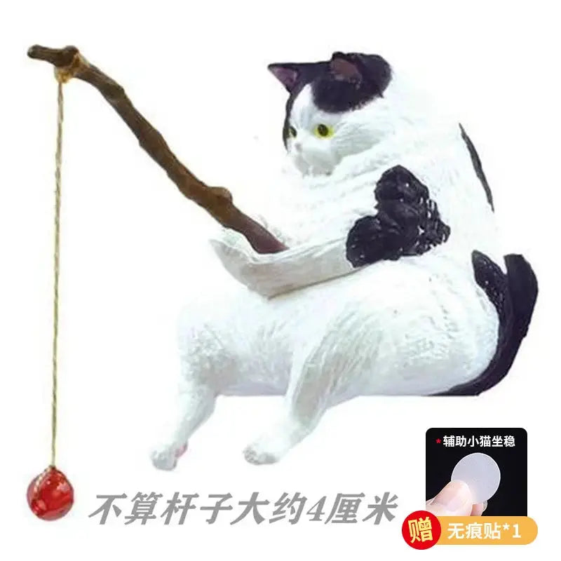 Gato Pescador Decoración Auto – Con gafas y pipa ¡Todo Chido!