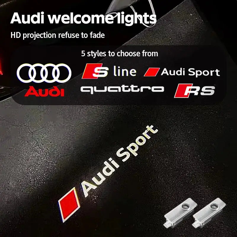 Luces de Bienvenida LED para Puerta – Proyector Decorativo Compatible con Audi - ¡Todo Chido!