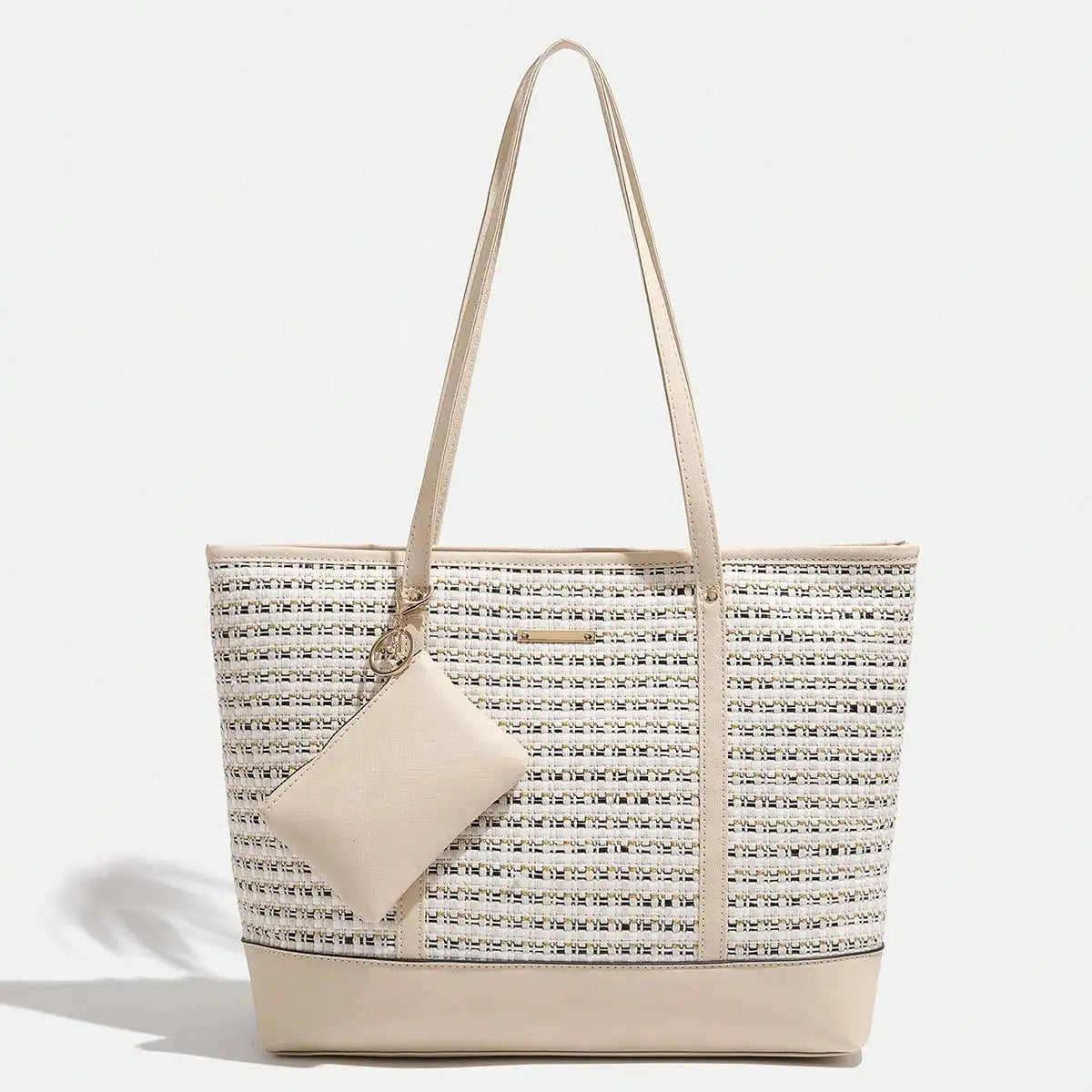 Bolso de Mano y Hombro Mujer elegante con patrón cruzado