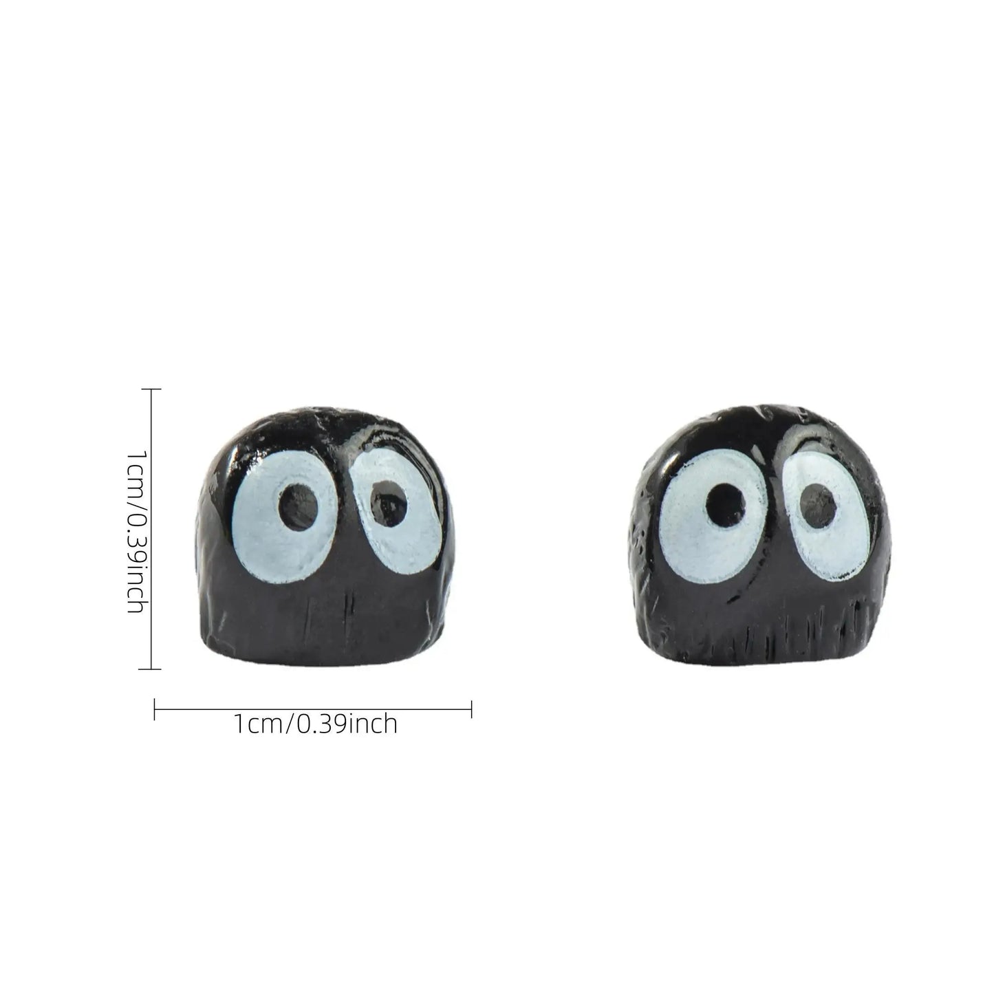 10PC Cartoon Big-Eyed Black Ball Car Interior Decorations