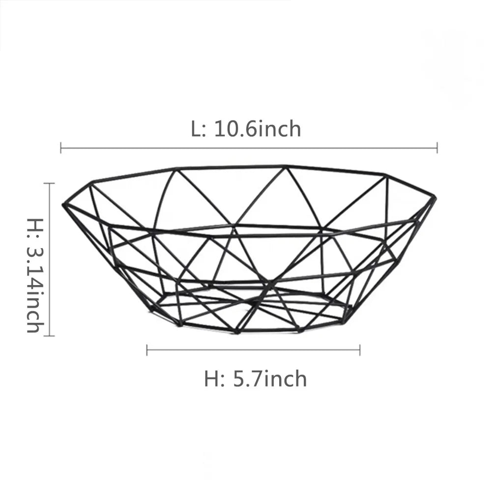 Canasta Metálica Multiusos para Frutas y Pan