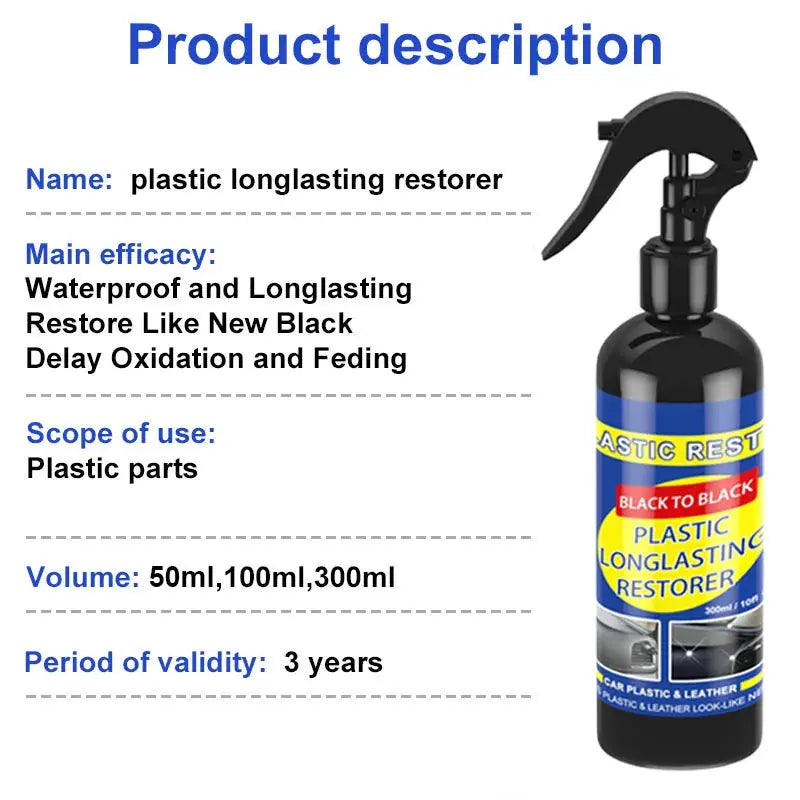 Restaurador de Plástico para Auto – Brillo Negro y Reparación de Interior - ¡Todo Chido!