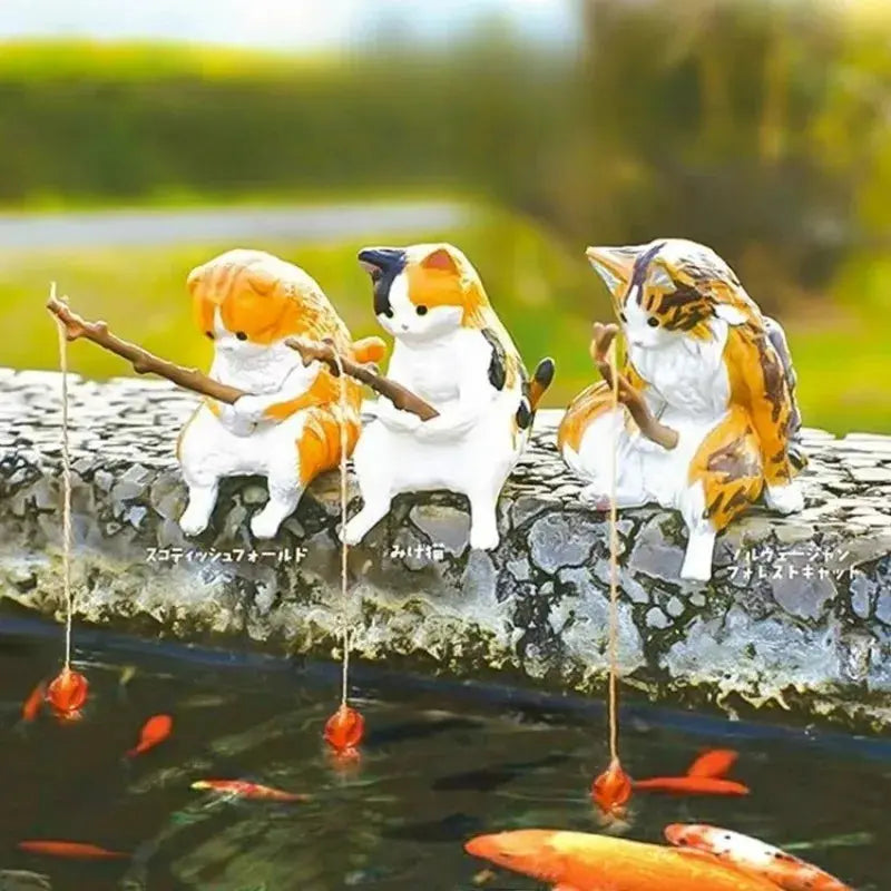 Gato Pescador Decoración Auto – Con gafas y pipa ¡Todo Chido!