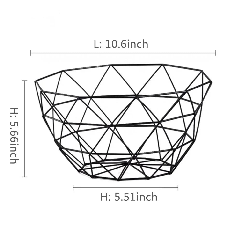 Canasta Metálica Multiusos para Frutas y Pan