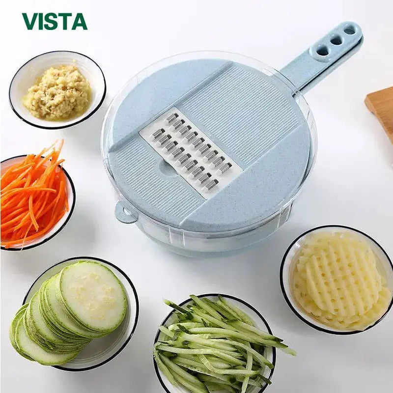 Cortador De Verduras Multifuncional Rallador Manual Para Frutas y Quesos ¡Todo Chido!