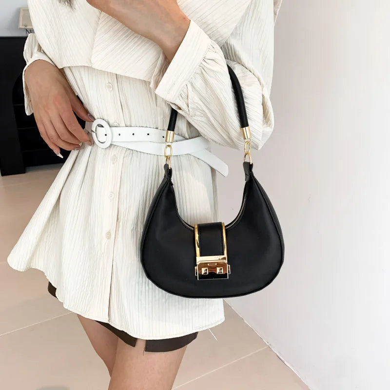 Bolso de Hombro Mujer Color Sólido