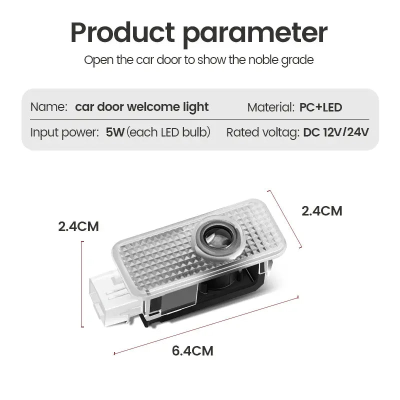 Luces de Bienvenida LED para Puerta – Proyector Decorativo Compatible con Audi - ¡Todo Chido!