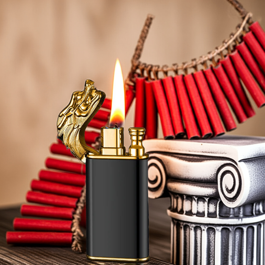 Encendedor de Gas con Doble Llama Tipo Jet — Antiviento, Recargable y Original | Ideal para Puros y Cigarrillos ¡Todo Chido!