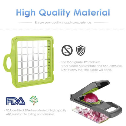 Cortador De Verduras Multifuncional Rallador Manual Para Frutas y Quesos ¡Todo Chido!