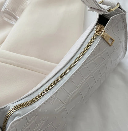 Bolso de Hombro Mujer Piel Sintética Estilo Cocodrilo