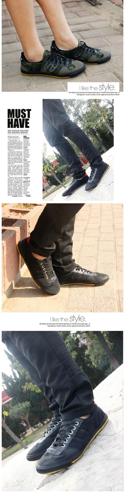 USHINE EU35-45 Volleyball Training Wushu KungFu Sports Canvas Students ShuangXing Shoes Men and Women
