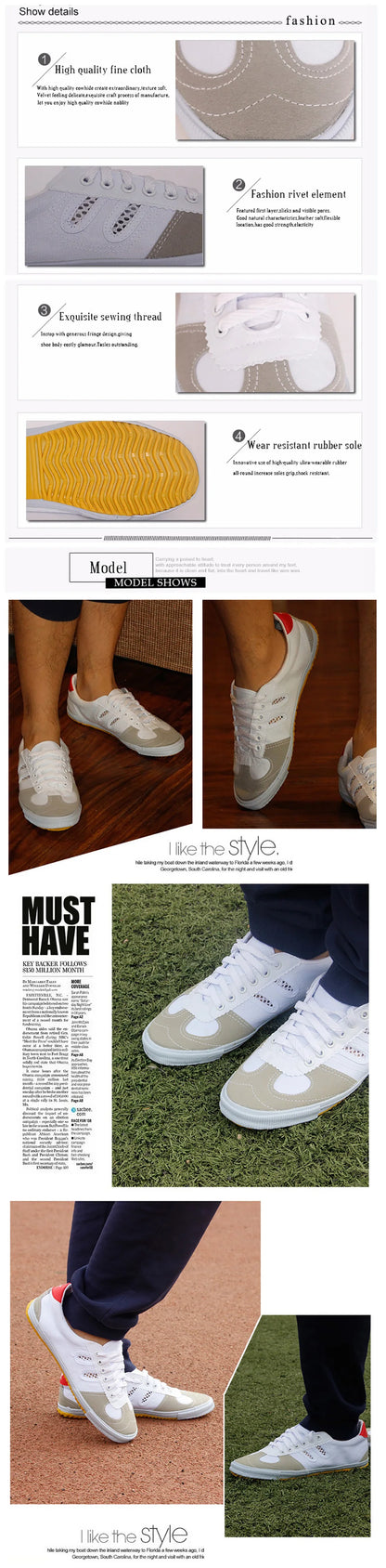 USHINE EU35-45 Volleyball Training Wushu KungFu Sports Canvas Students ShuangXing Shoes Men and Women