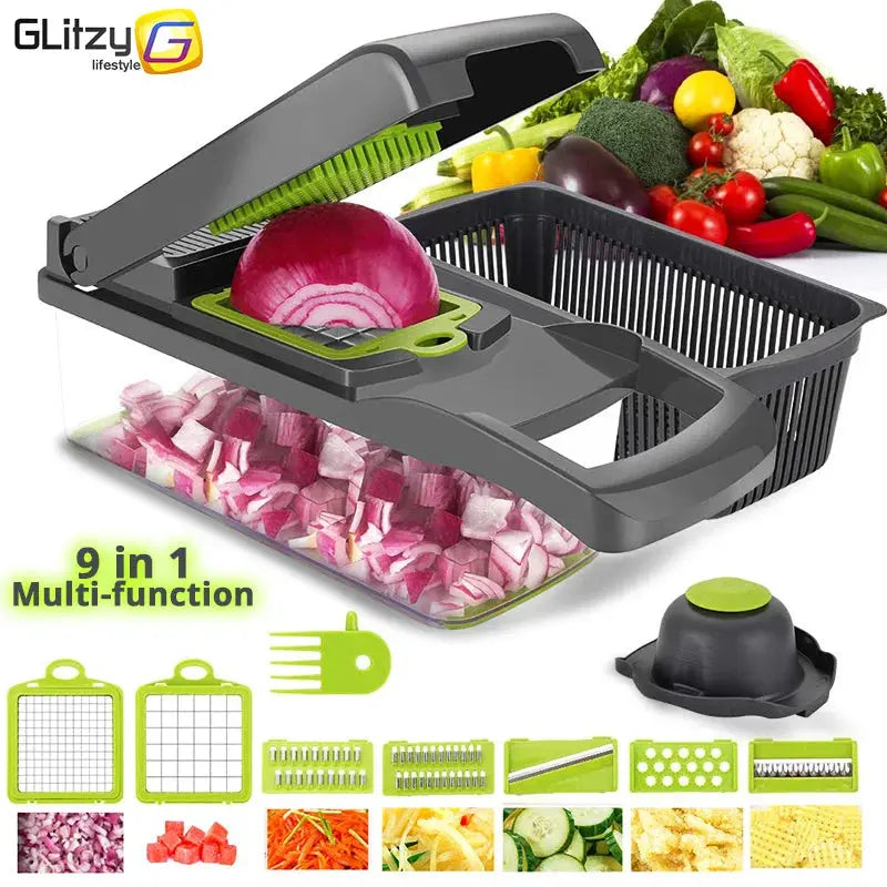 Cortador De Verduras Multifuncional Rallador Manual Para Frutas y Quesos ¡Todo Chido!