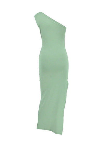 Vestido Largo de Verano Mujer Sexy, con abertura, sin mangas, espalda descubierta, ajustado, ideal para fiesta, club o streetwear elegante.