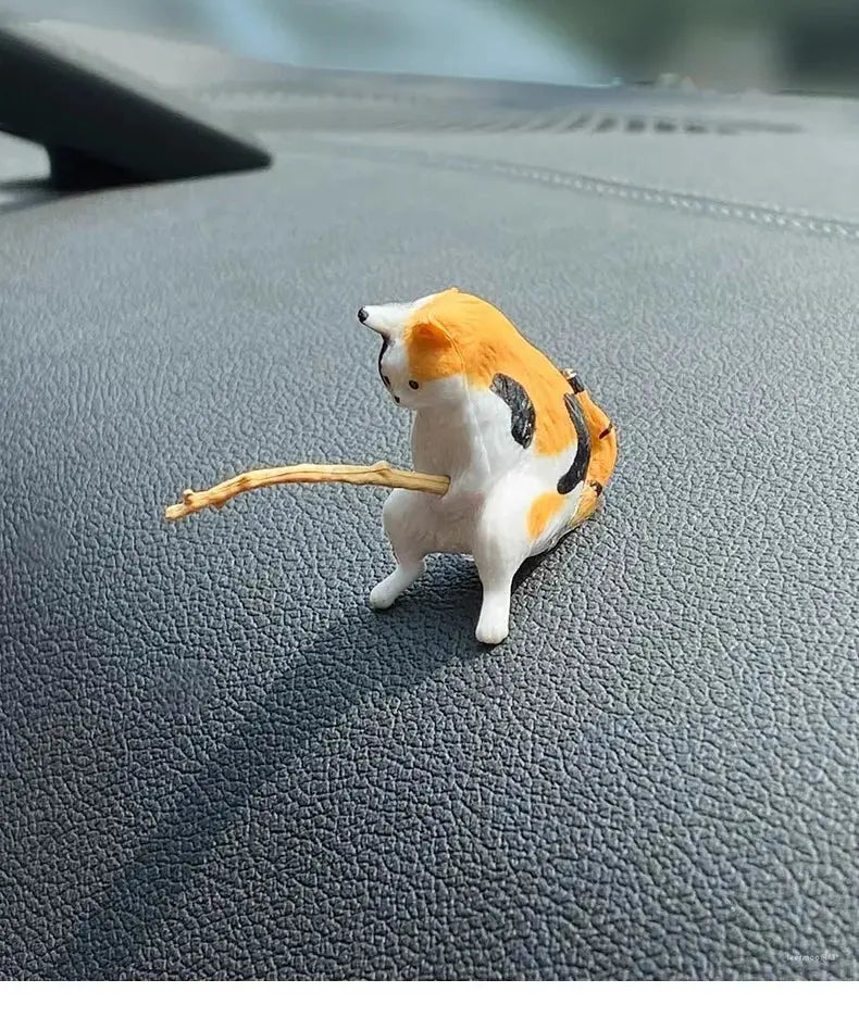 Gato Pescador Decoración Auto – Con gafas y pipa ¡Todo Chido!