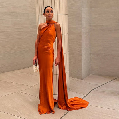 Vestido Largo Elegante sin Hombros para Mujer