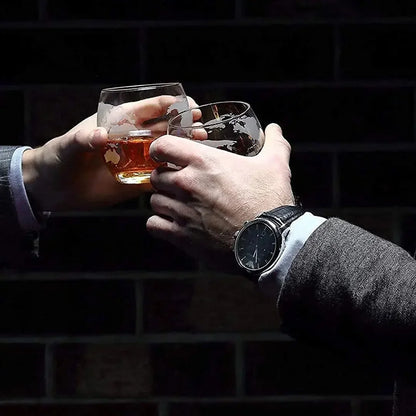 Botella de Cristal para Licor en forma de Mundo