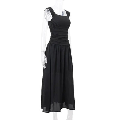 Vestido Largo Elegante WhereMery Vestido bodycon fruncido, talle alto, sexy, ideal primavera-verano ¡Todo Chido!