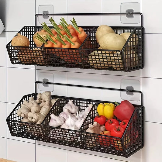 Cesta de Almacenamiento de Cocina Montada en Pared
