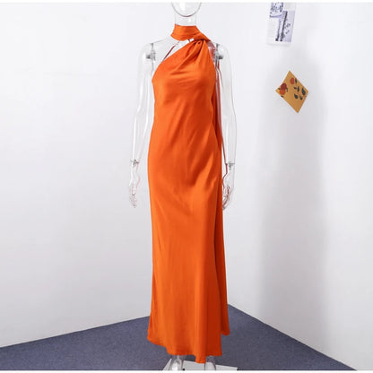 Vestido Largo Elegante sin Hombros para Mujer