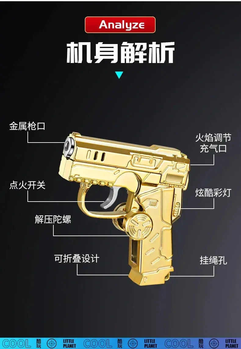 Encendedor Pistola Giratoria 2025 – Multifuncional, antiviento - ¡Todo Chido!