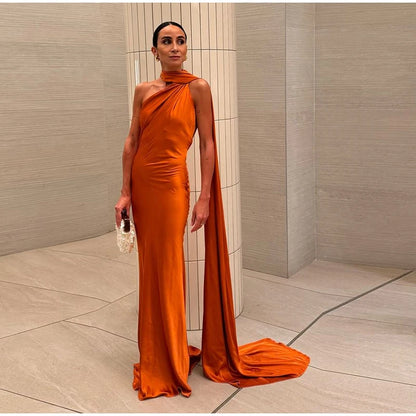 Vestido Largo Elegante sin Hombros para Mujer
