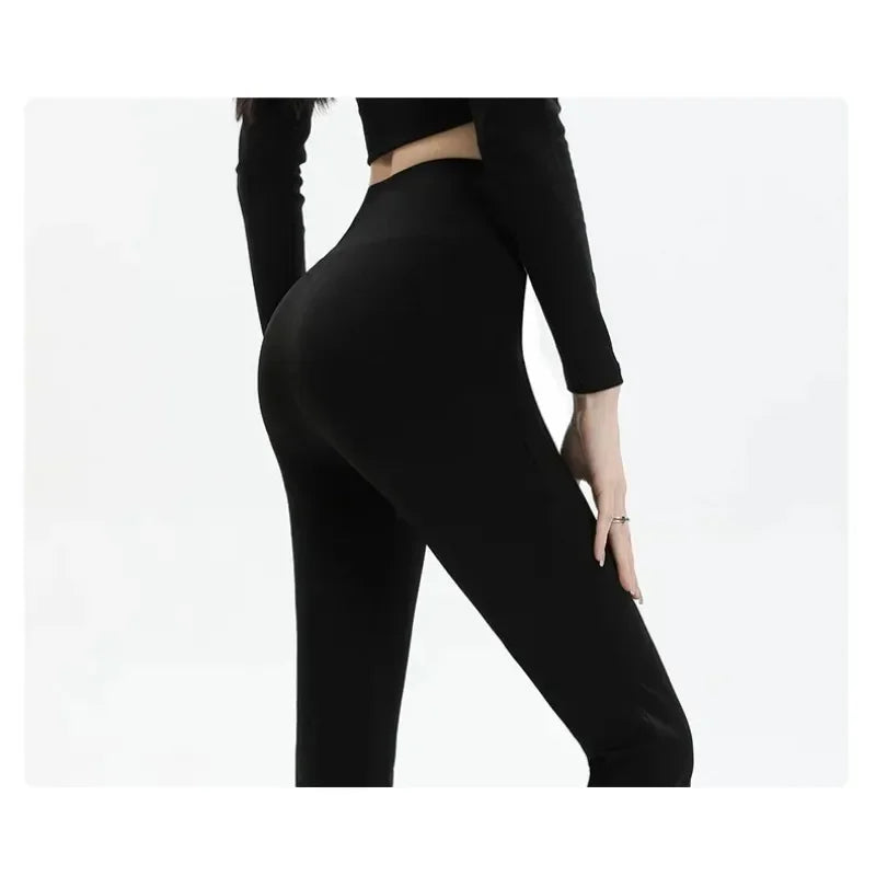Pantalones Acampanados Mujer Leggings talle alto, sin costuras, pierna ancha, ideales para yoga, gym y uso casual.