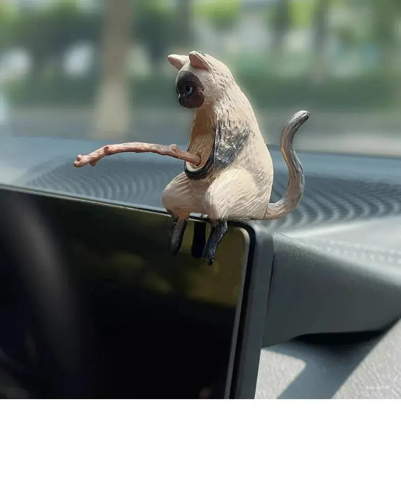Gato Pescador Decoración Auto – Con gafas y pipa ¡Todo Chido!