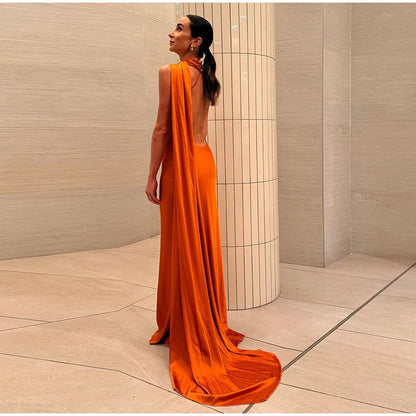 Vestido Largo Elegante sin Hombros para Mujer