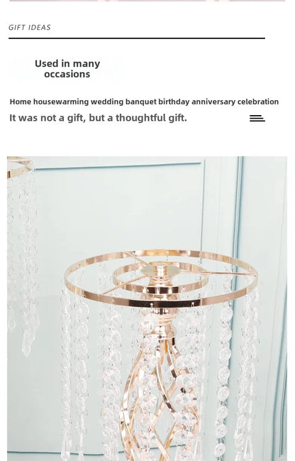 Wedding Decoration Props Iron Art Candle Holder Cable Knit Ornament Flower Rack Dining Table Decor Cross-Border Electroplated Ro