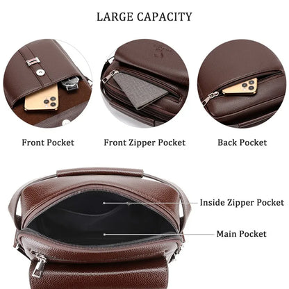 Mochila de Hombre de Piel Elegante y Comoda