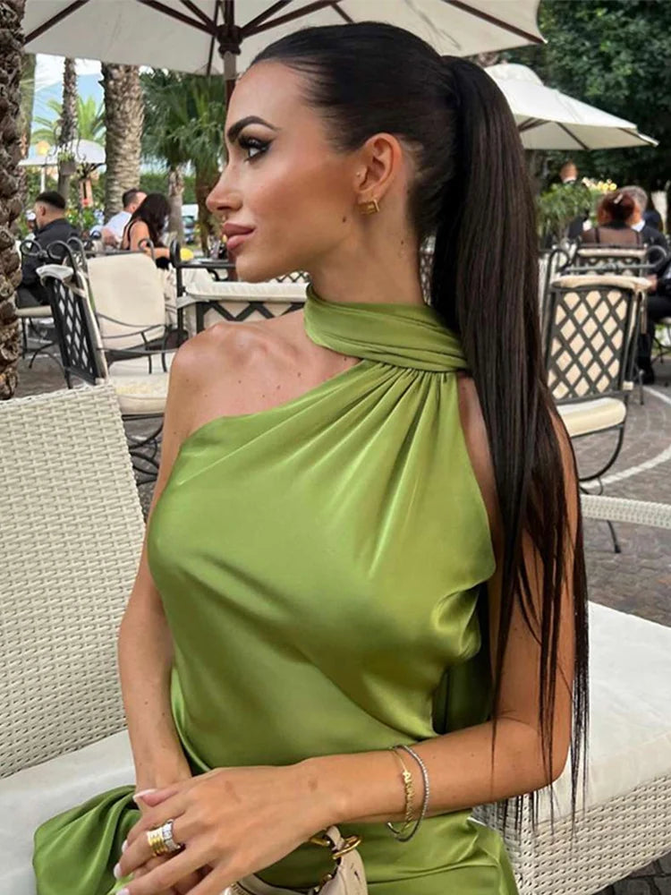 Vestido Largo Elegante sin Hombros para Mujer