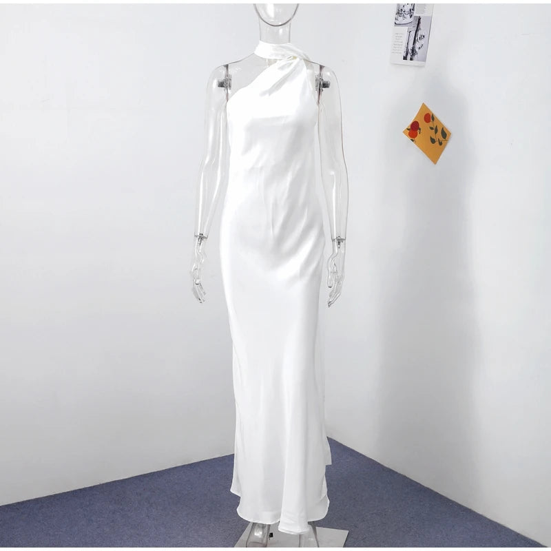Vestido Largo Elegante sin Hombros para Mujer