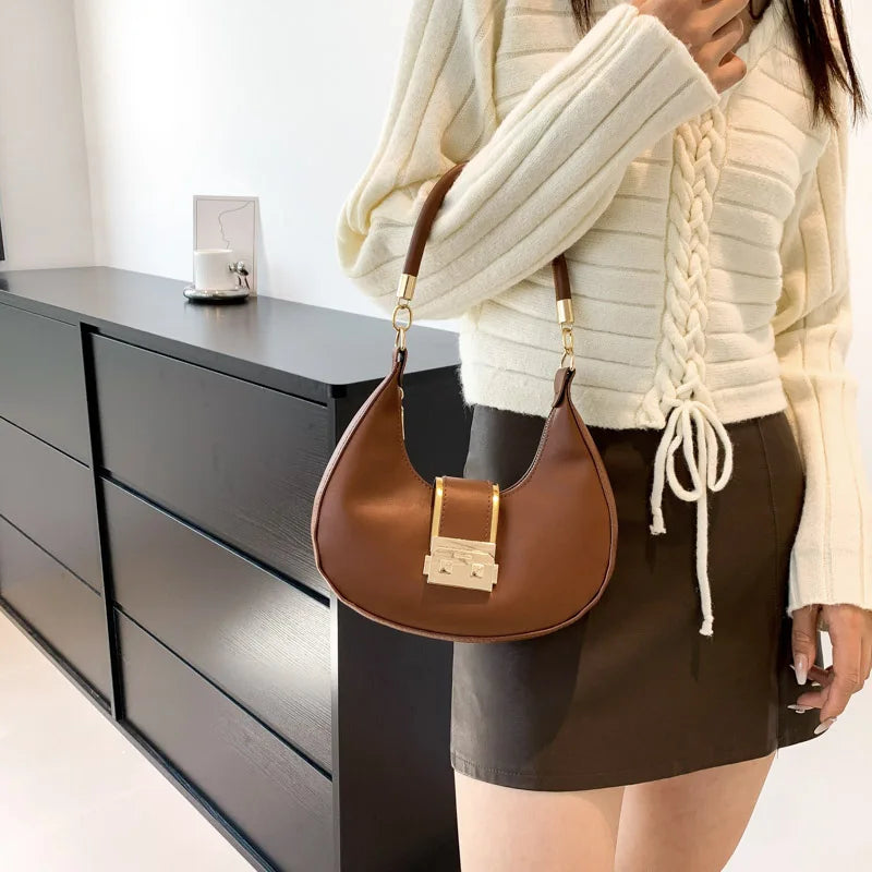 Bolso de Hombro Mujer Color Sólido