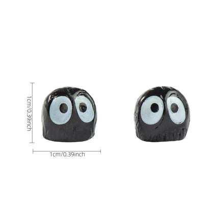 10PC Cartoon Big-Eyed Black Ball Car Interior Decorations