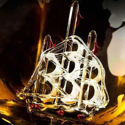 Botella de Cristal para Licor en forma de Mundo