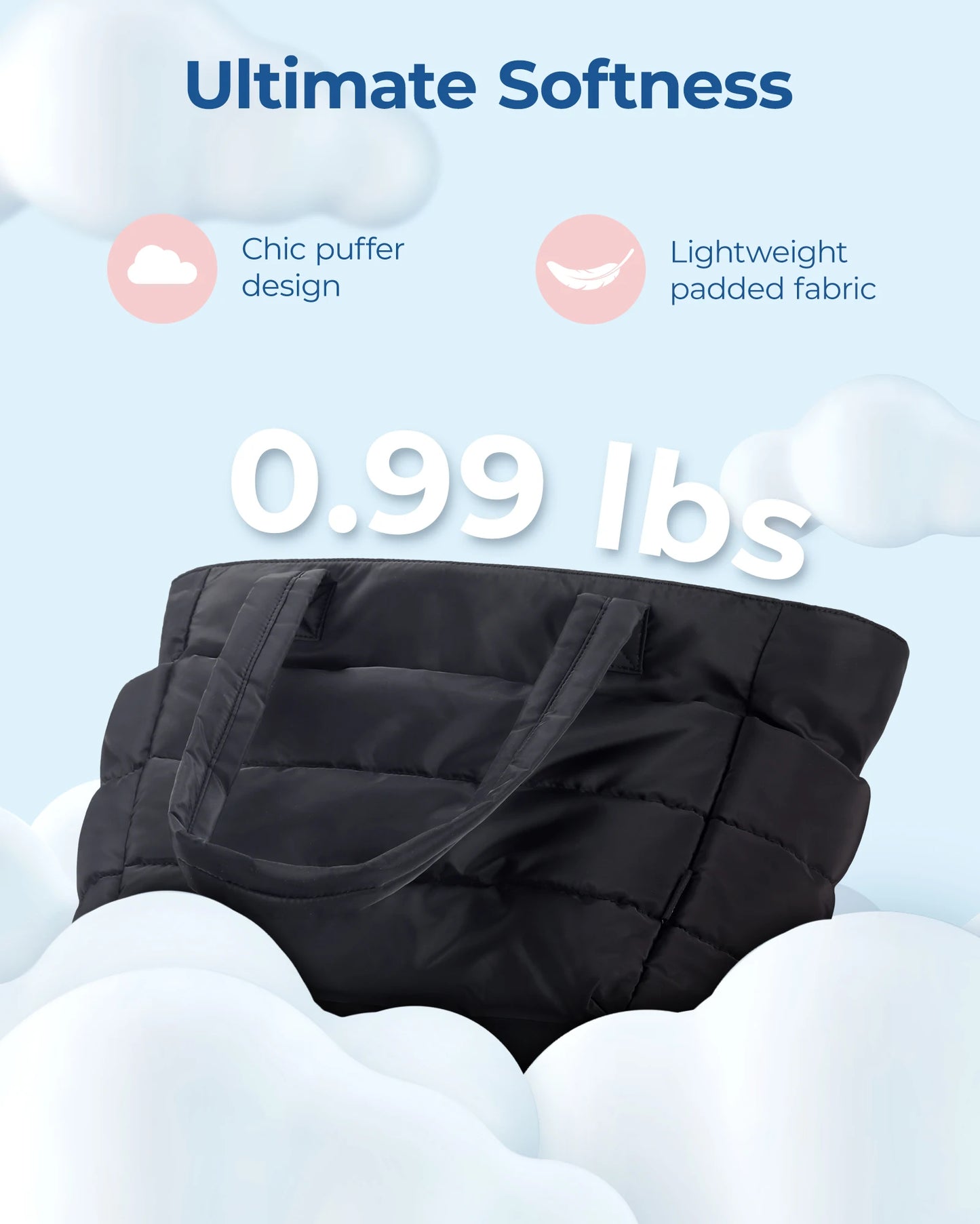 BAGSMART Bolsa Puffer ligera y cómoda
