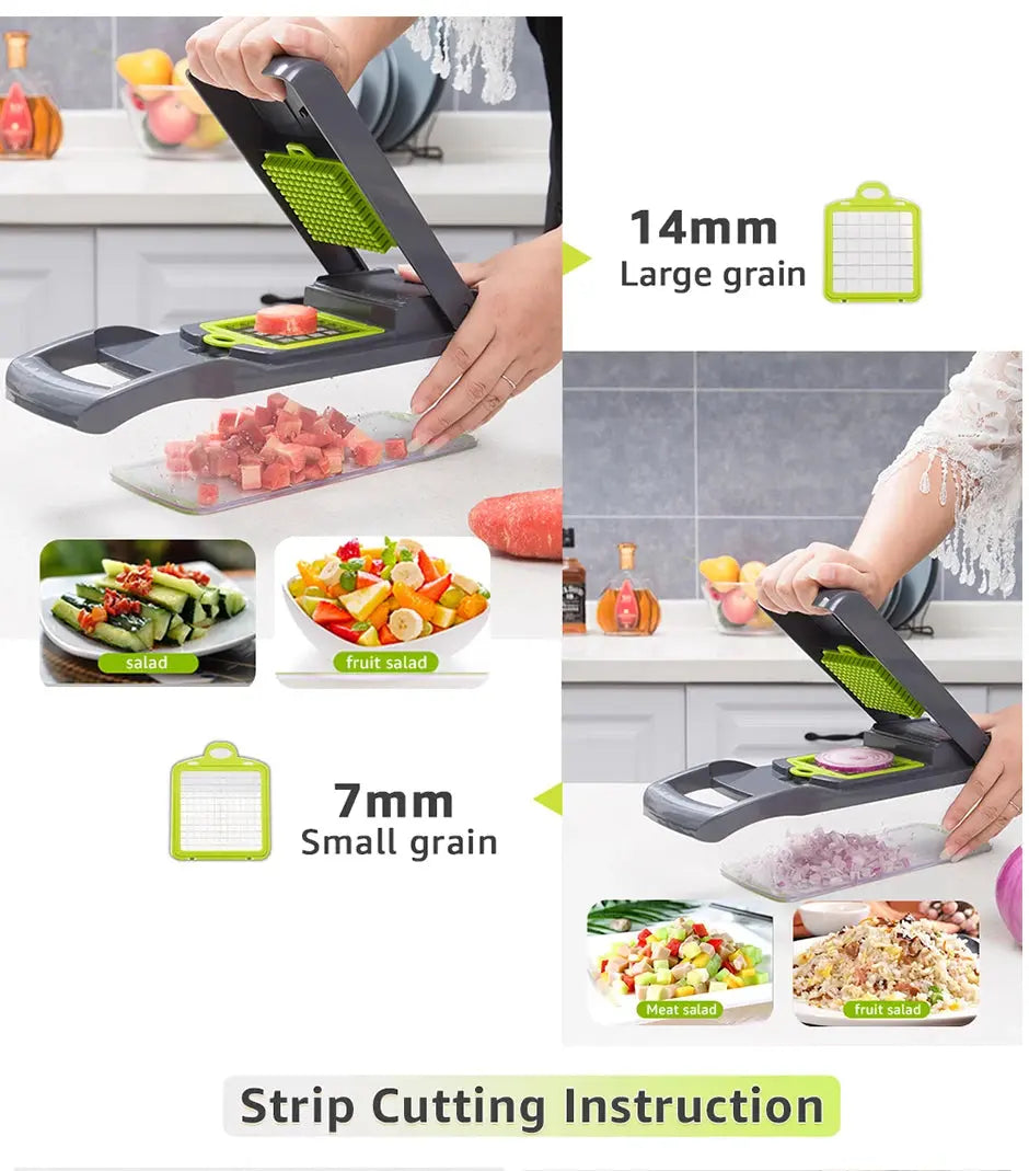 Cortador De Verduras Multifuncional Rallador Manual Para Frutas y Quesos ¡Todo Chido!