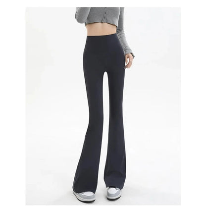 Pantalones Acampanados Mujer Leggings talle alto, sin costuras, pierna ancha, ideales para yoga, gym y uso casual.