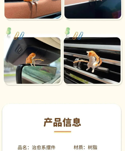 Gato Pescador Decoración Auto – Con gafas y pipa ¡Todo Chido!