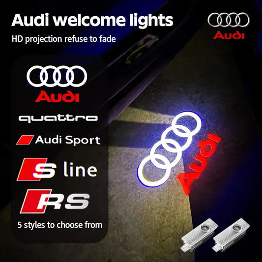 Luces de Bienvenida LED para Puerta – Proyector Decorativo Compatible con Audi - ¡Todo Chido!