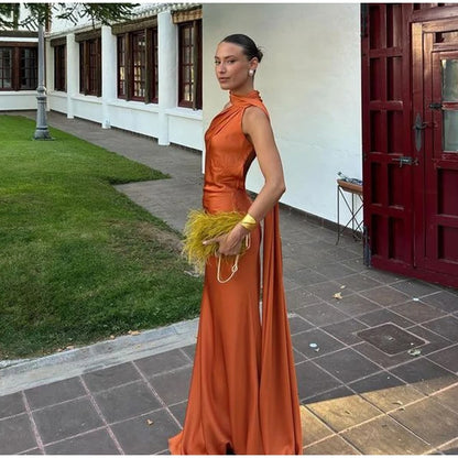 Vestido Largo Elegante sin Hombros para Mujer