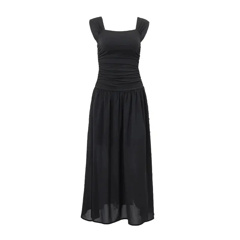 Vestido Largo Elegante WhereMery Vestido bodycon fruncido, talle alto, sexy, ideal primavera-verano ¡Todo Chido!