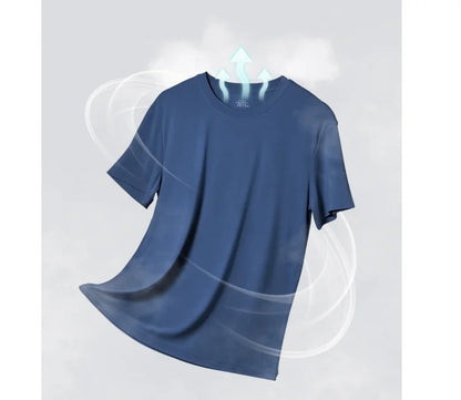 Tshirt Spandex para Hombres Cuello Crew