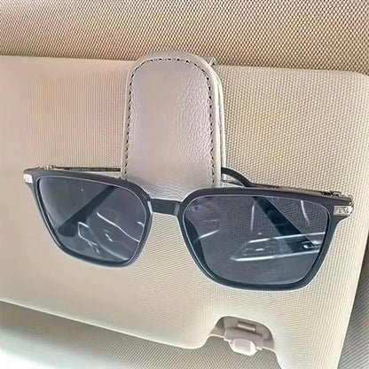 Clip Magnético para Gafas y Tickets – Soporte de Cuero para Auto ¡Todo Chido!
