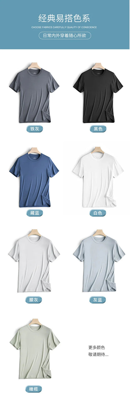 Tshirt Spandex para Hombres Cuello Crew