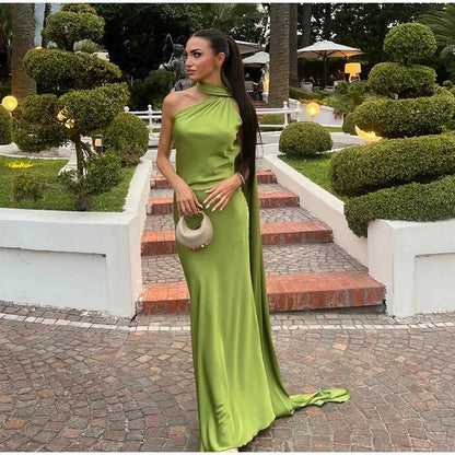 Vestido Largo Elegante sin Hombros para Mujer