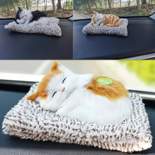 Adorno de Gato Dormilón para Auto – Muñeco de Felpa Decorativo ¡Todo Chido!