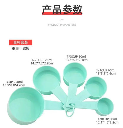 Set de 10 Tazas y Cucharas Medidoras de Plástico ¡Todo Chido!