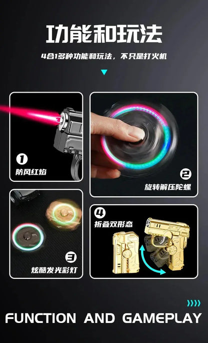 Encendedor Pistola Giratoria 2025 – Multifuncional, antiviento - ¡Todo Chido!